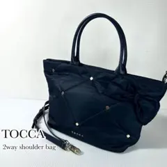 TOCCA トッカ 2way ショルダーバッグ キルティング ネイビー A4