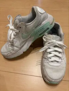 最終価格！Nike AirMax ホワイト/ライトグリーン スニーカ- 24.5