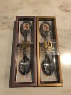 ディズニー 40周年スーベニアスプーン ミッキーマウス・ミニーマウス