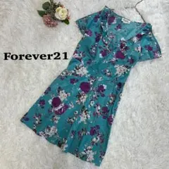 【Forever21】フローラル　プリント ミニワンピース　春夏　肩見せデザインのサムネイル