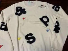 aanperseアイボリー セーター 刺繍デザイン