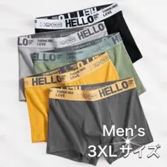 新品★お洒落 ボクサーパンツ 5枚セット 3XL 大きいサイズ メッシュ 通気性