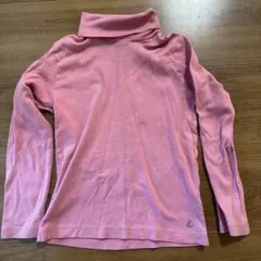 プチバトー　PETIT BATEAU ピンク タートルネック 110