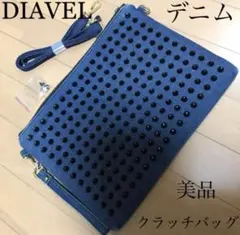 DIAVEL【ディアベル】メンズ.レディース　デニム クラッチバッグ 美品