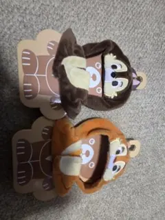 ユニベア コスチューム チップとデールキャラクター耳付きフードぬいぐるみセット