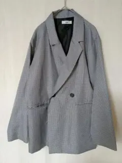 WEGO ウィゴー ダブルブレストジャケット チェック柄 オーバーサイズ F