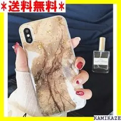 ☆ iPhone11ケース 大理石風 金箔 きらきらラメ ラウン 茶色 102