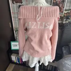 00s 希少 LIZLISA 旧タグ ハートビジュー付 オフショルざっくりニット 00s 希少 LIZLISA 旧タグ ハートビジュー付 オフショルざっくりニット