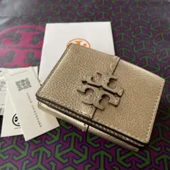 美品 トリーバーチ ゴールド 三つ折り財布