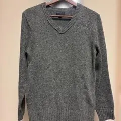 BANANA REPUBLIC Vネック ニット グレー M