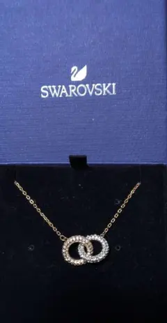 Swarovski リンクネックレス ゴールド シルバー