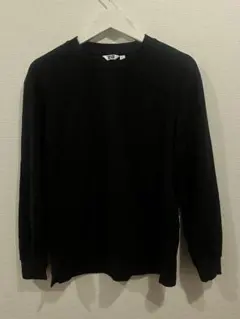 UNIQLO 長袖 Tシャツ　黒　エアリズムコットンクルーネックTシャツ
