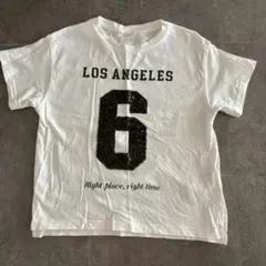 美品　ZARA　Tシャツ　スパンコール　キッズ　140cm　ロゴのサムネイル