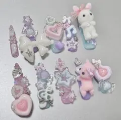 y2k ネイルチップ　地雷　ゴテゴテ　ウィッシュコア　韓国　ワンホン　ゆめかわ