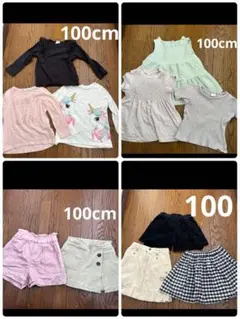 女の子 100cm 子供服 まとめ売り Tシャツ スカート ショーパン　 11点