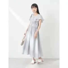 アースミュージック＆エコロジー　 シャンブレーフレアワンピース新品未使用のサムネイル
