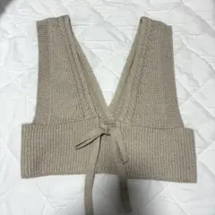 GU 2WAYメランジニットビスチェ ベージュ