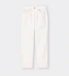 テーパードアンクルジーンズ　ホワイト