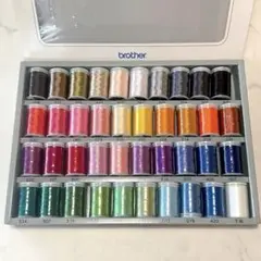 【新品】brother ミシン刺しゅう糸 39 COLORS 刺しゅう下糸付