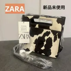 【新品未使用】ZARA ハラコ　ハンドバッグ　ショルダーバッグ