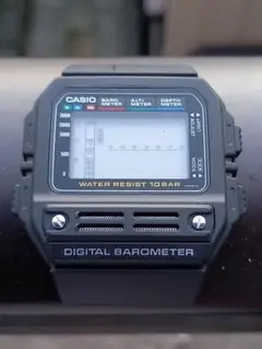 初代　CASIO DIGITAL BAROMETER 10BAR防水
