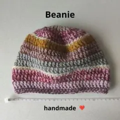 ハンドメイドクラッシャーハットビーニー帽