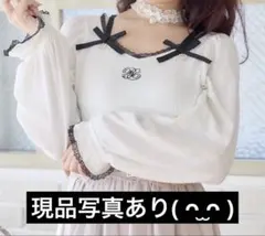 ROJITA ロジータ デコルテリボンロゴトップス ホワイト 白