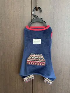 ネイビー フリース 犬の服 Mサイズ　わんちゃん服　犬の洋服　ドッグウェア