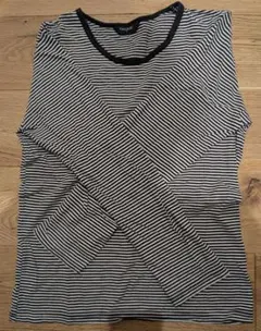 ボーダーロンT 　シャツ　メンズ 白黒