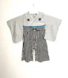 【新品】袴　ロンパース　ベビー90 ストライプ