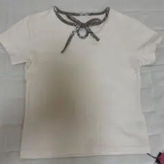 andwang Trim Check Ribbon Tee Tシャツ - メルカリ