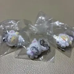 ふわふわスノー　サンリオ　めじるしアクセサリー　プリン　クロミ 3個セット