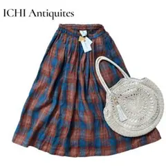 美品イチアンティークスichi Antiquitesチェックロングフレアスカート 2026年最新】ICHI Antiquites 柄：チェック レディース ロング フレア