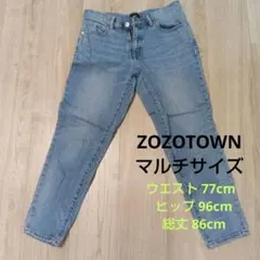 ZOZOTOWN　スリムテーパードデニムパンツ　レディース　マルチサイズMSのサムネイル