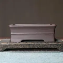 朱泥盆栽鉢　中国古盆器／古い鉢　落款あり作者不明 朱泥盆栽鉢 中国古盆器／古い鉢 落款あり作者不明 - メルカリ