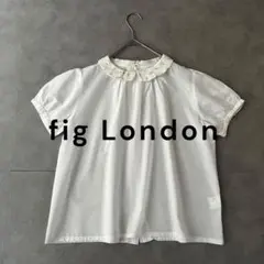 フィグロンドン　ブラウス　シャツ　コットン　綿　丸襟　ドット　水玉　パフスリーブのサムネイル