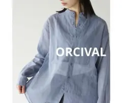 ORCIVAL オーシバル シアーコットンバンドカラーシャツ コットンのサムネイル