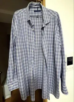 美品 TOMMY HILFIGER チェックシャツ 長袖 ブルー系 カジュアル