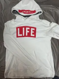 TOMMY×LIFE　パーカー　白 トミー Lサイズ