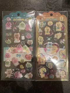 ドロップジェリーシール　おぱんちゅうさぎ、んぽちゃむ 2セット