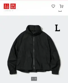 完売品　ユニクロ　コットンブルゾン　アウター　ゆったりシルエット　ブラック　L