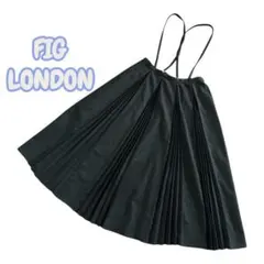 FIG LONDONフィグロンドン　アンブレラスカート　吊りひも　プリーツ　黒のサムネイル