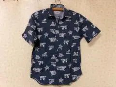 105330 マックレガー　メンズ　アロハシャツ　紺色　Mのサムネイル