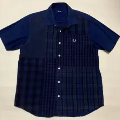 FRED PERRY フレッドペリー 半袖シャツ チェック柄　ブラックウォッチのサムネイル
