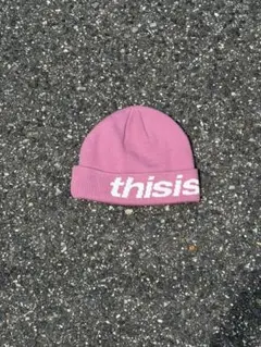 thisisneverthat ニット帽 ピンクのサムネイル