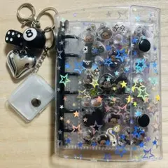 シール帳 完成品 a7バインダー 8ページ セット ミニアルバム チャーム付き