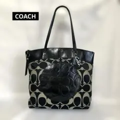 5MKO300  COACH エナメル 黒 トートバッグ Coach Reversible City Tote With Watermelon Print | Brixton Baker