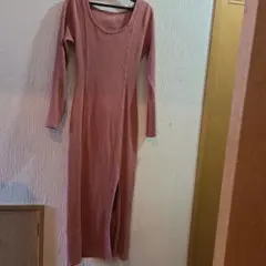 RESEXXYバックオープンテレコワンピース オレンジ(ピンク寄りのお色)