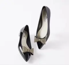 テンパレイト　TEMPERATE MILLAリボンパンプス