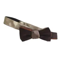 定価1万2千！ジラフ リバーシブル蝶ネクタイ ブラウン 2way ボウタイ 茶色